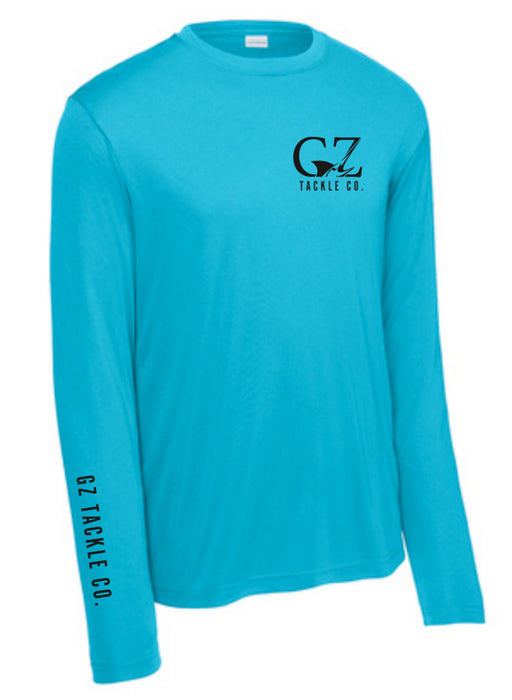 GZ Tackle Co. Carol Lynne “Tribal Marlin” Women's AquaTek LS Performance Shirt Turquoise