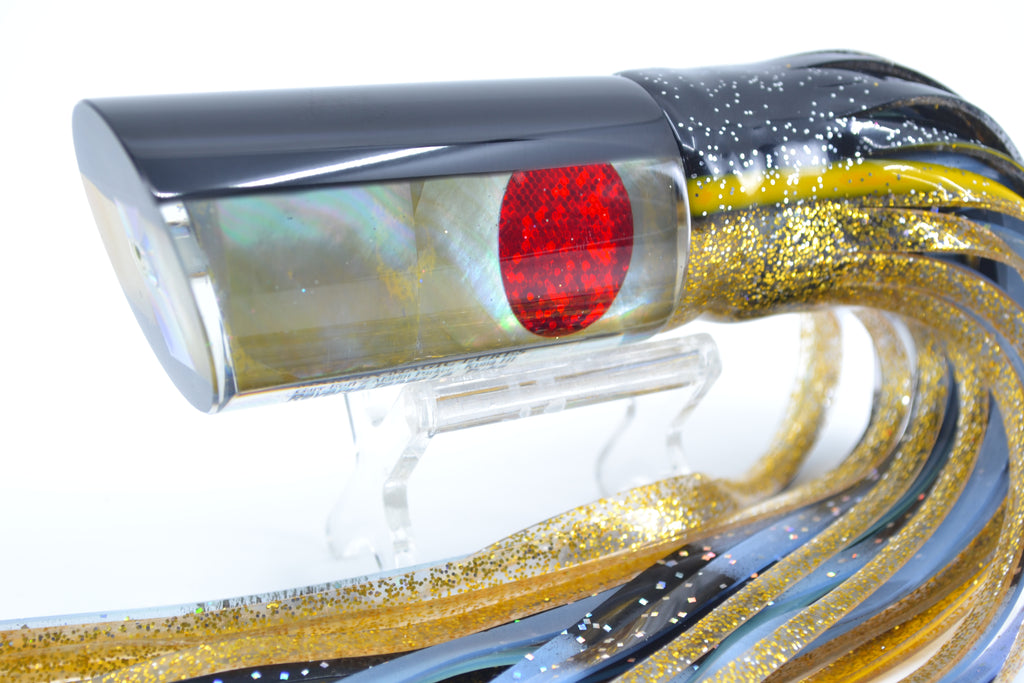 Marlin Magic Golden MOP Black Back Red Eyes Reverse Taper Large Tube 1 – GZ  Lures Big Game Supply
