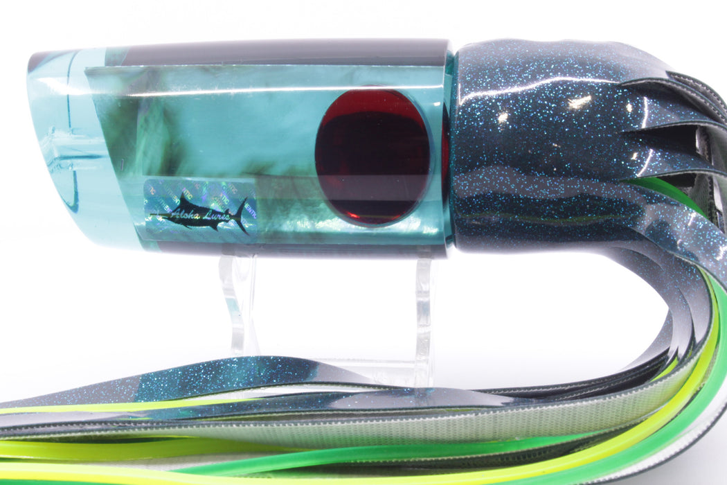 Aloha Lures Teal MOP Red Eyes Smash Bait 14" 12oz Vinyl Cascade