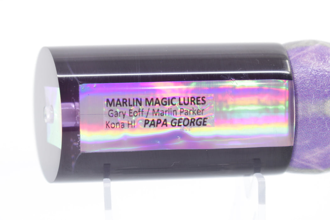 Marlin Magic Purple Mirrored Black Back Papa George 12" 9oz ALV Purple Skipjack
