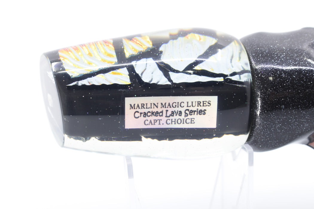Marlin Magic Red-Orange Cracked Lava Captain's Choice 14" 11oz Vinyl Black