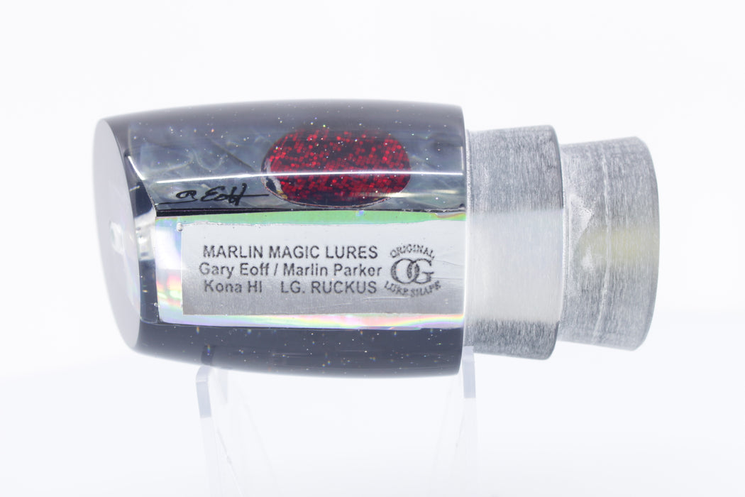 Marlin Magic Blue-Purple Abalone Black Back Red Eyes Large Ruckus 14" 8.6oz
