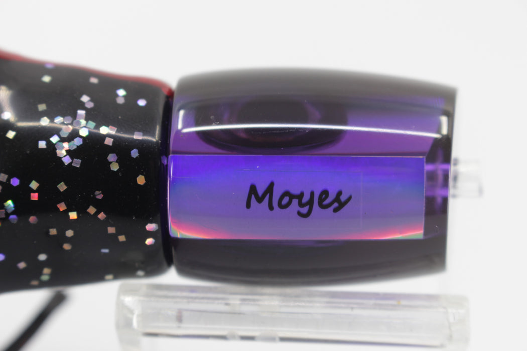 Moyes Lures Purple Mirrored Rainbow Black Back Small J-Boy 9" 5oz Skirted