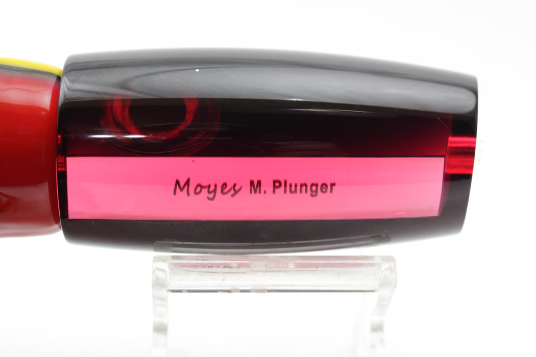 Moyes Lures Red Mirror Black Back Medium Plunger 12" 7.5oz Skirted