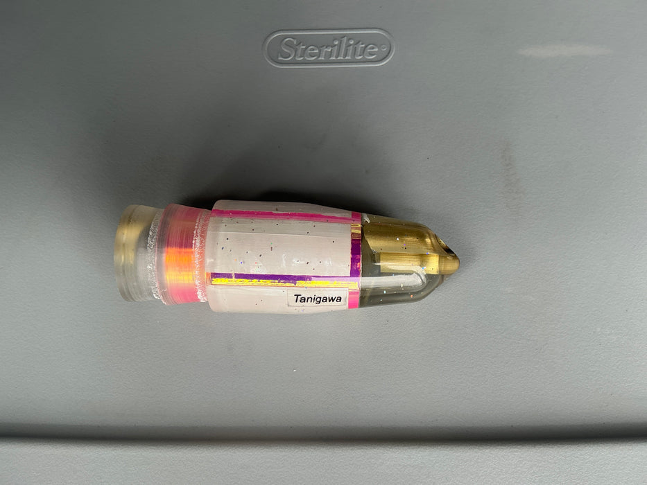 Tanigawa Lures Pink Rainbow White Shell 2-Hole Bullet 9"+ 7.8oz EZ-K