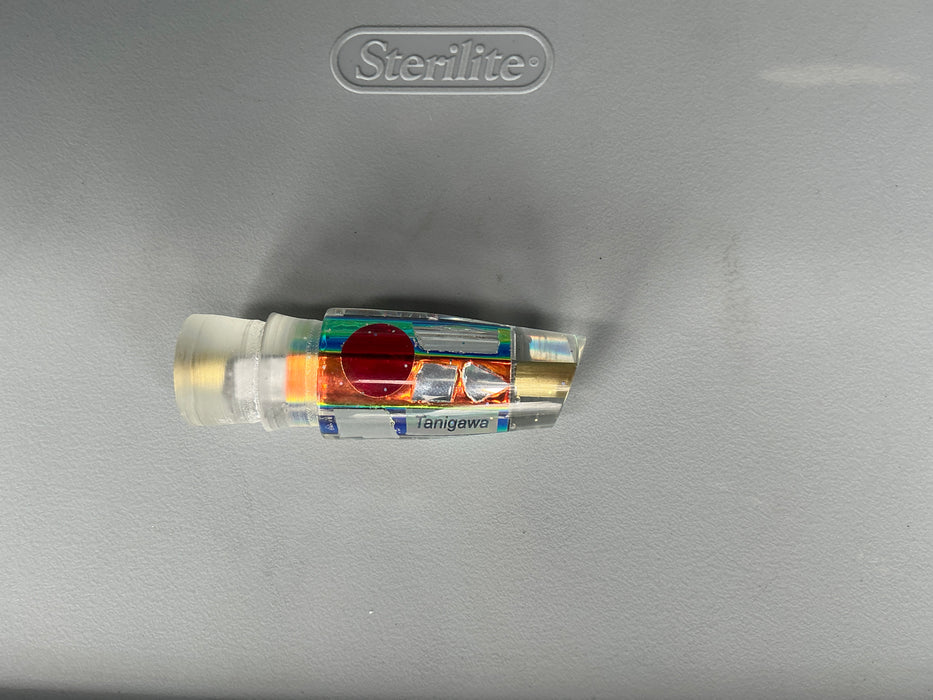 Tanigawa Rainbow Cracked Glass Red Eyes Small Slant 7" 3oz Head Only EZ-K