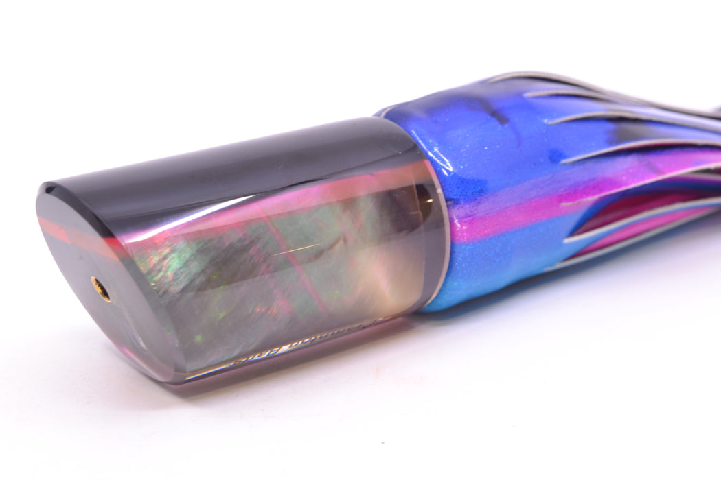 Crampton Baits Real Tahitian MOP Black-Pink Back 1/4 Tonner 12" 6.5oz FT Vinyl Blue Dream