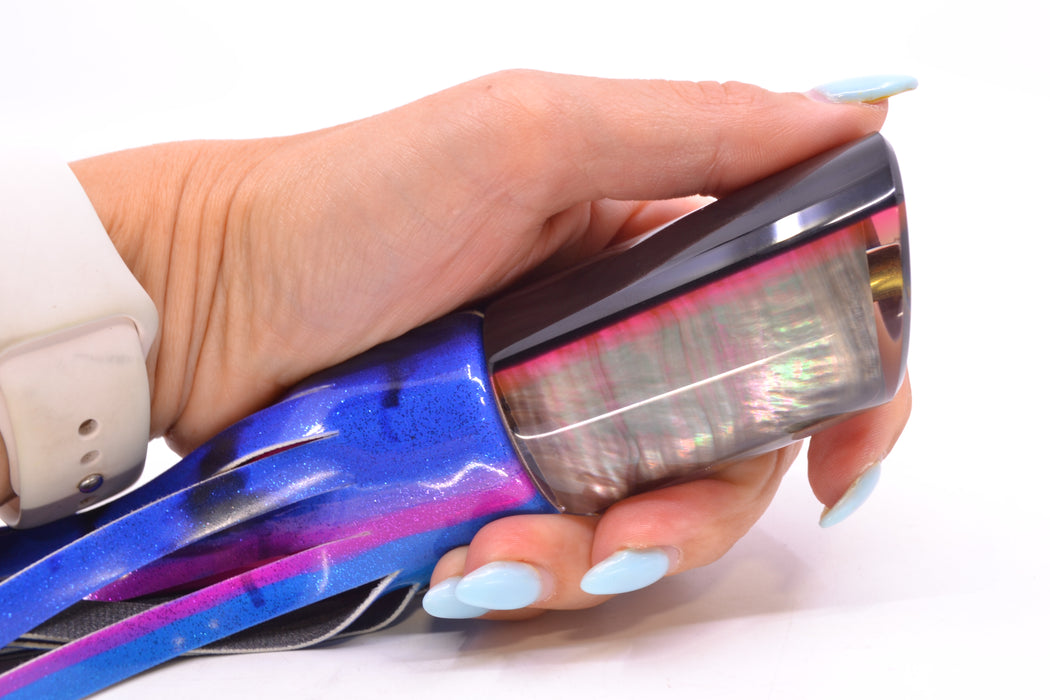 Crampton Baits Real Tahitian MOP Black-Pink Back 1/4 Tonner 12" 6.5oz FT Vinyl Blue Dream