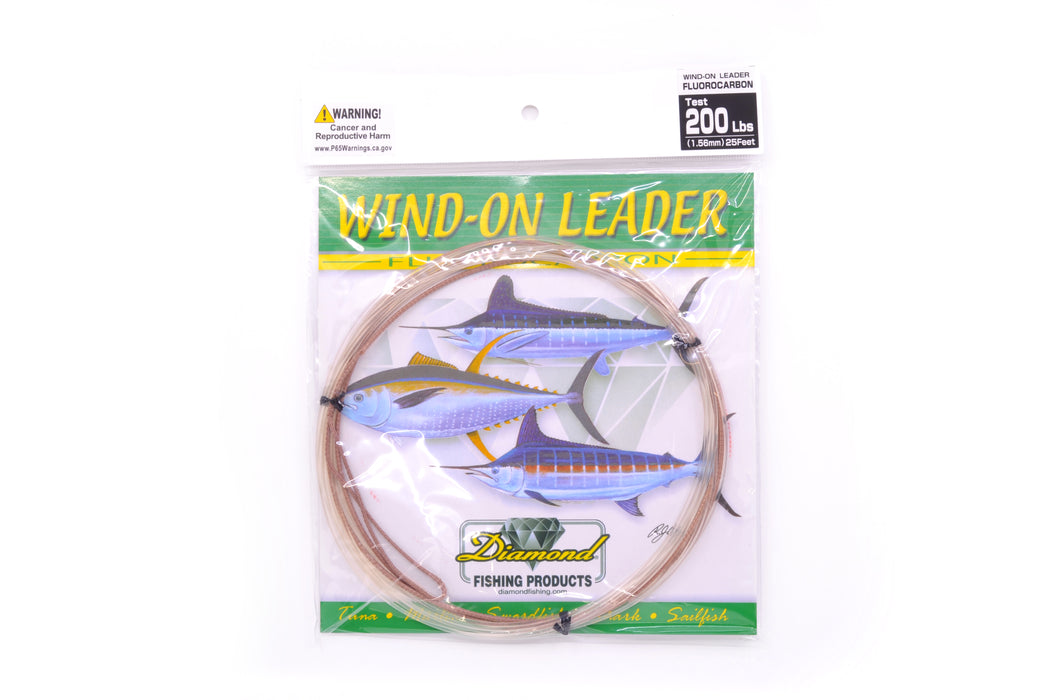 Diamond Fishing Wind-On Fluorocarbon Leader 25FT