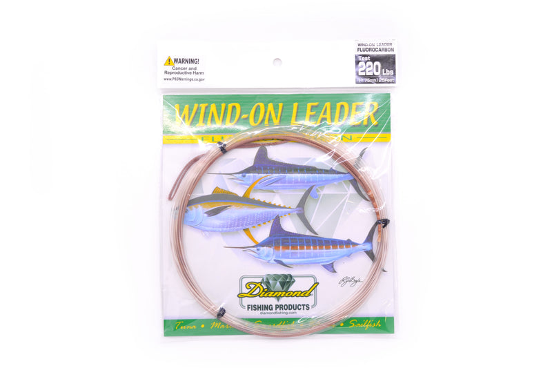 Diamond Fishing Wind-On Fluorocarbon Leader 25FT
