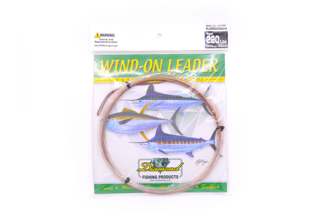 Diamond Fishing Wind-On Fluorocarbon Leader 25FT