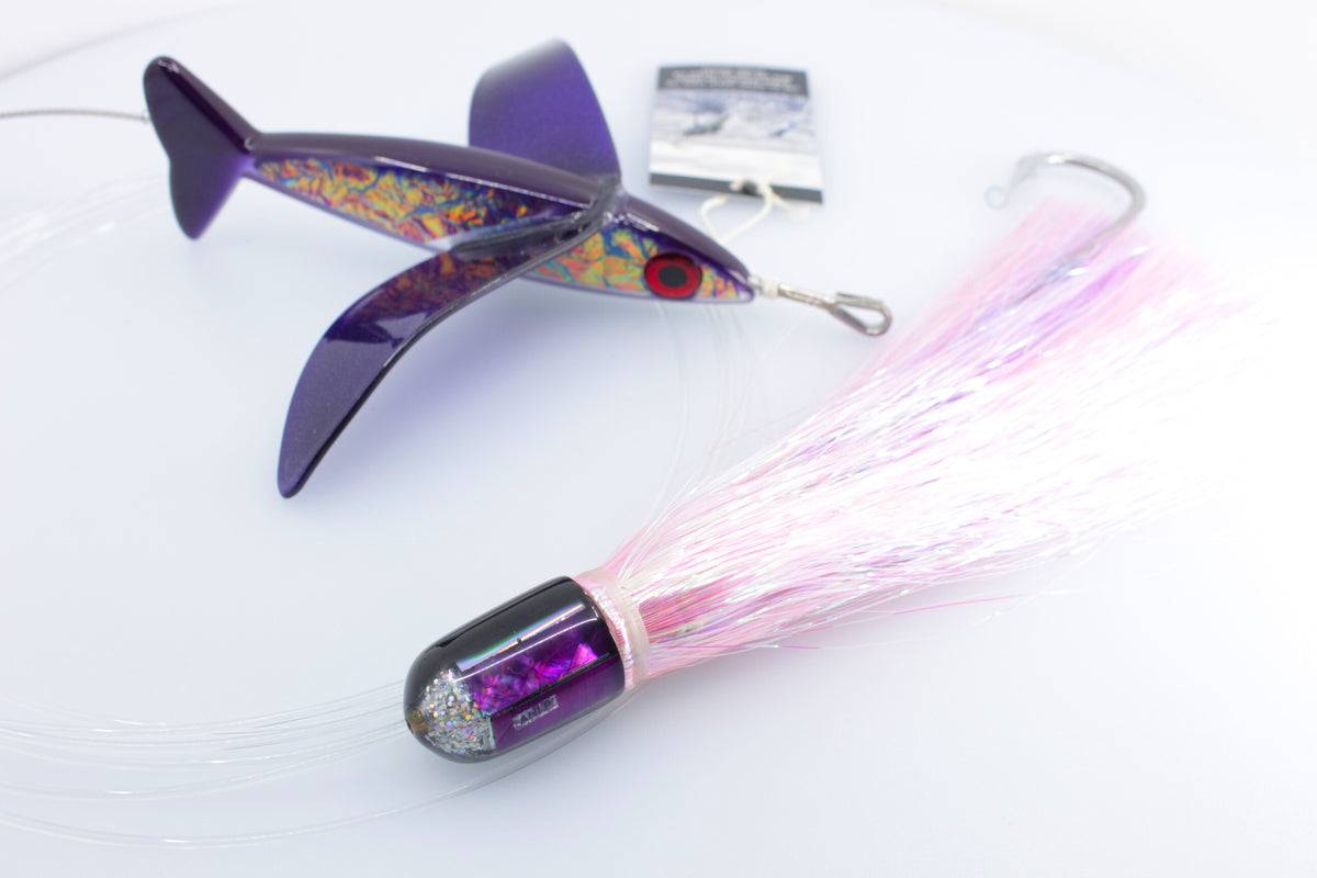 Hawaiian Malolo Bird Teaser Aku + Marlin Magic Lures 7" AP Bullet Pre
