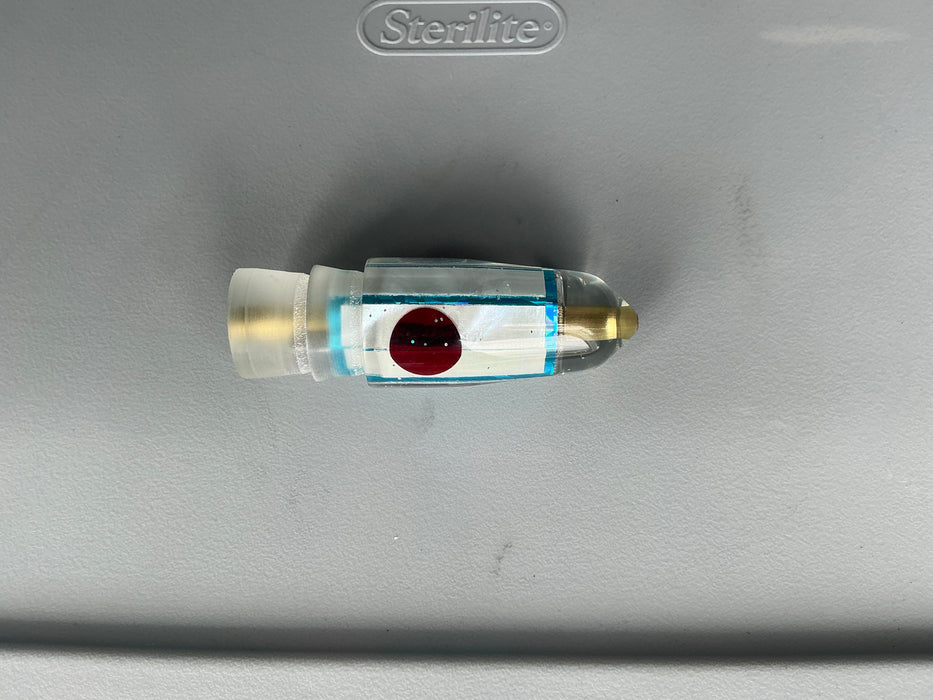 Tanigawa Lures Ice Blue MOP Red Eyes Small Bullet 7" 2.9oz EZ-K