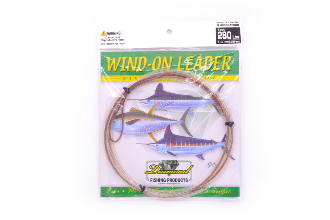 Diamond Fishing Wind-On Fluorocarbon Leader 25FT