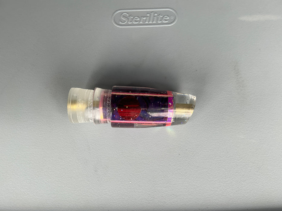 Tanigawa Lures Pink Rainbow Purple Shell Red Eyes Small Slant 7" 3oz Head Only EZ-K