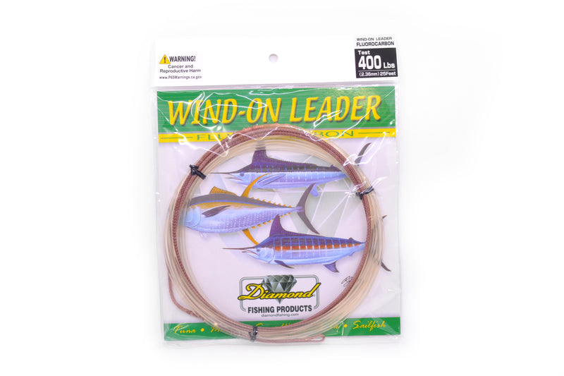 Diamond Fishing Wind-On Fluorocarbon Leader 25FT