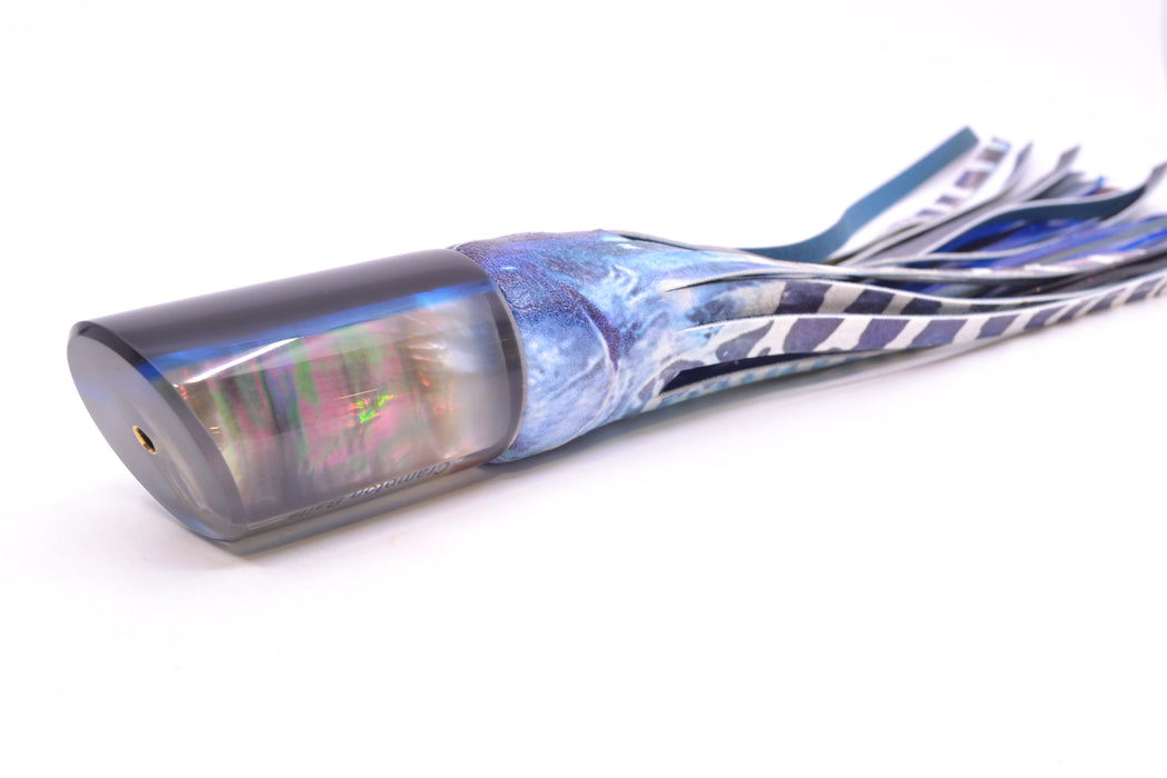 Crampton Baits Real Tahitian MOP Black-Blue Back 1/4 Tonner 12" 6oz ALV Wahoo GZE