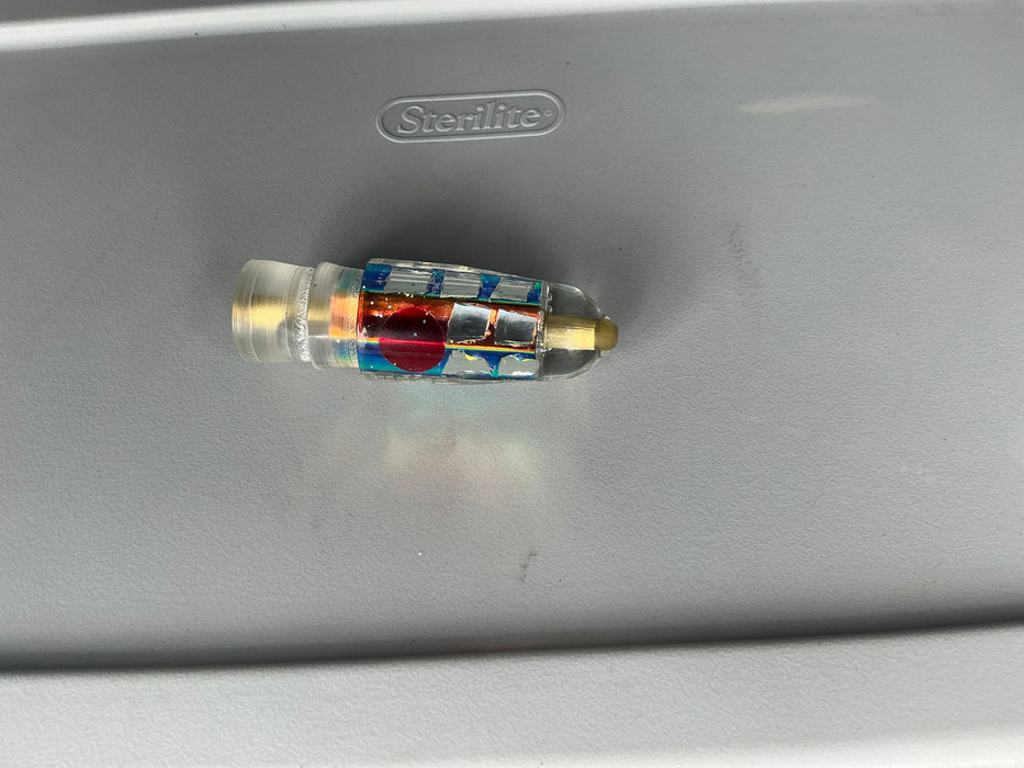 Tanigawa Lures Rainbow Cracked Glass Red Eyes Small Bullet 7" 2.9oz EZ-K