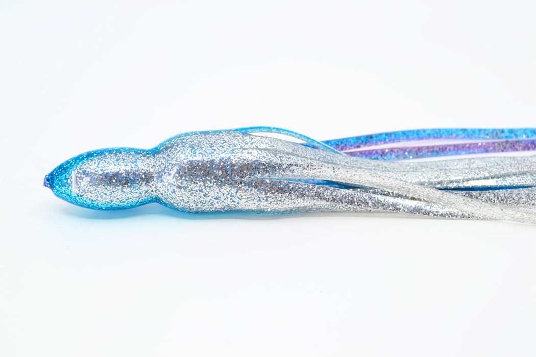 #545 BOM Replacement Skirt - UV Blue Glitter with Pink/Blue Splatter Stripe-Silver Glitter EZ-K