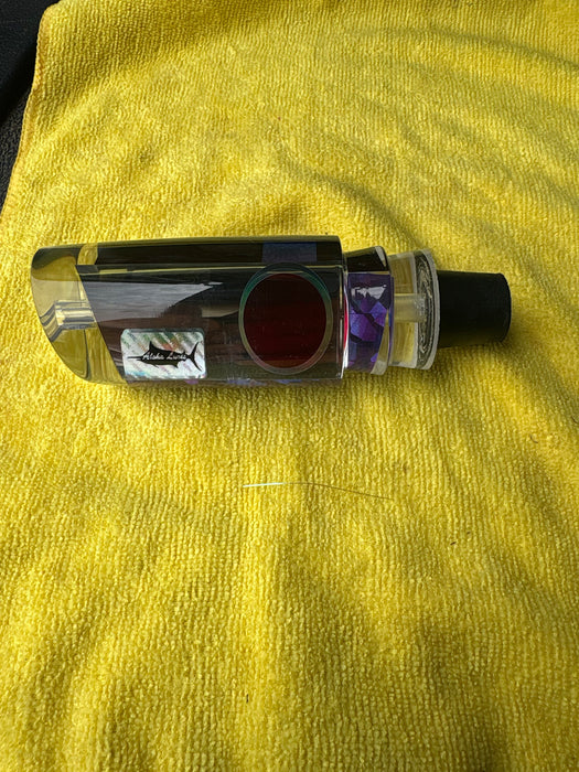 Aloha Lures Clear Mirrored-Purple Red Eye Smash Bait 14" 9.5oz EZ-K