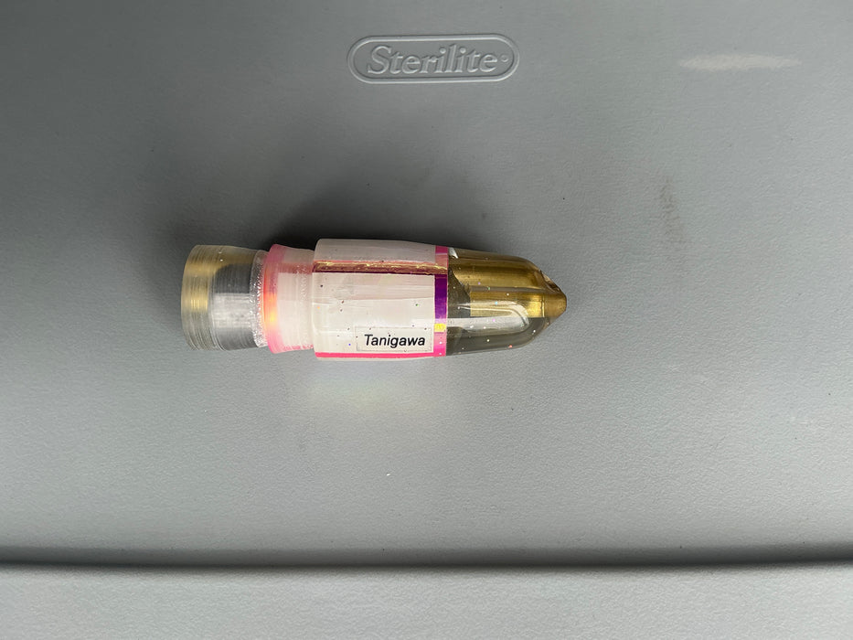 Tanigawa Lures Pink Rainbow White Shell 2-Hole Bullet 7" 5oz EZ-K