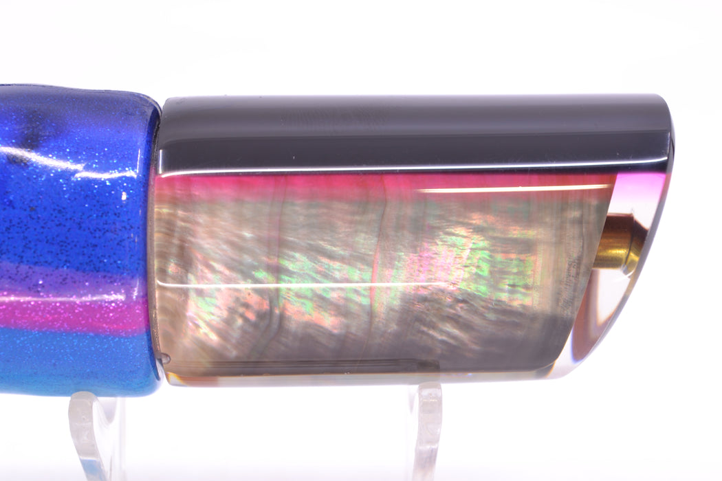 Crampton Baits Real Tahitian MOP Black-Pink Back 1/4 Tonner 12" 6.5oz FT Vinyl Blue Dream