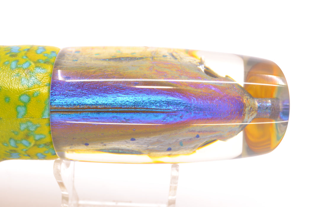 Ali'i Kai Lures Purple-Green-Yellow Yakuza Mahi 14" 9.2oz ALV Vinyl Mahi Gold