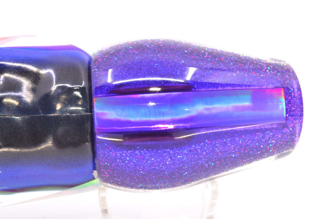 Moyes Lures Silver Rainbow Purple-Silver Back XL Sumo 16" 16.4oz FT Vinyl Skipjack with Wings