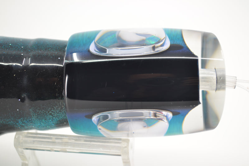 Big T Lures Black-Turquoise-Silver Rainbow Small Zulu Impi 12" 8oz Skirted Black-Turquoise