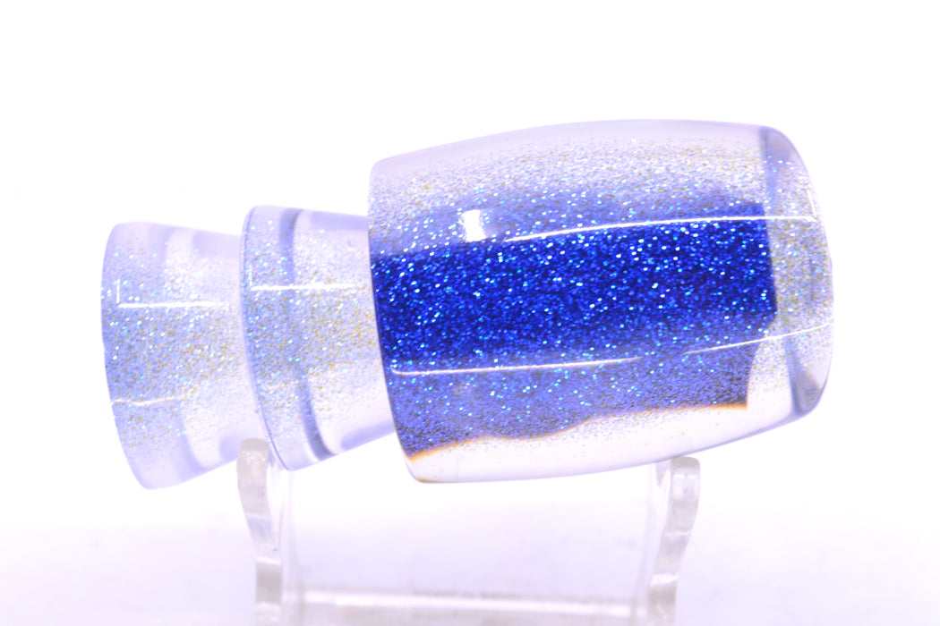 Moyes Lures Black Pearl Blue Glitter Back Taxi Eyes Medium J-Boy 12" 4oz