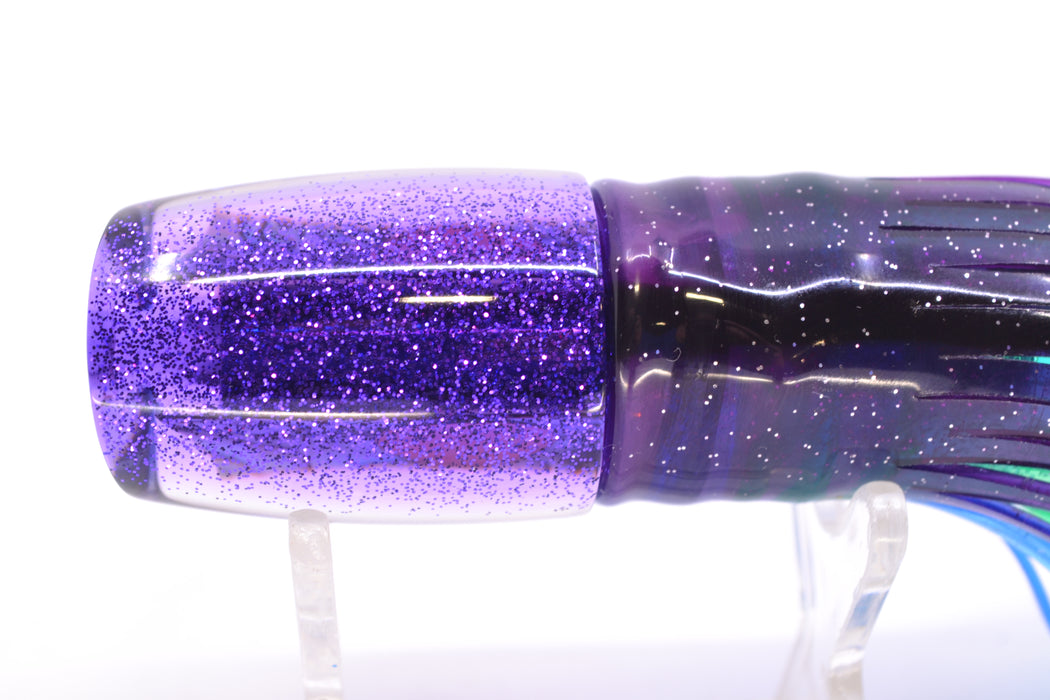 TANTRUM Lures Paua Shell Purple Back Red Eyes Small Bandit 7" 2.8oz Skirted Purple-Blue GZE