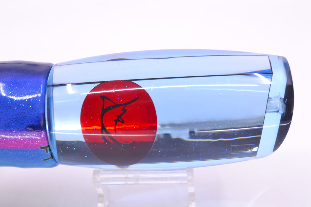 Bonze Lures Ice Blue Mirrored Red Eyes Violator 14" 14.6oz Fire Tailz Vinyl Blue Dream