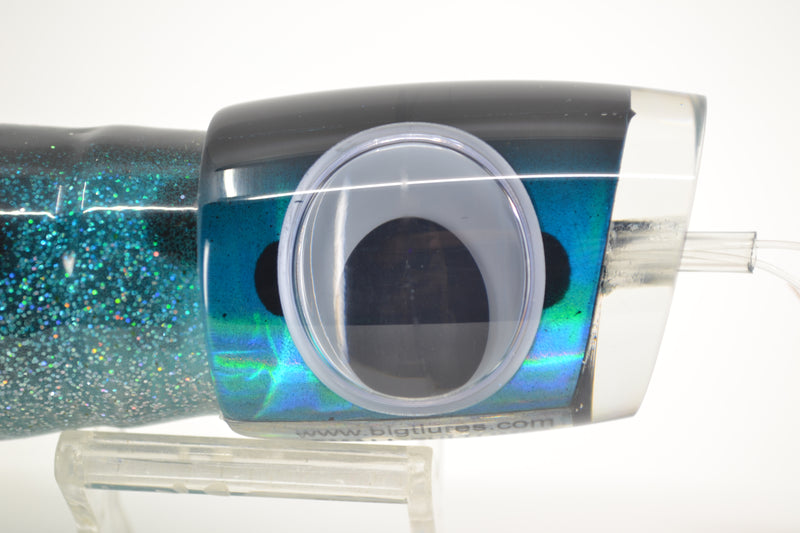 Big T Lures Black-Turquoise-Silver Rainbow Small Zulu Impi 12" 8oz Skirted Black-Turquoise