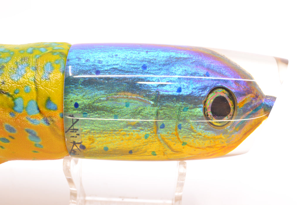 Ali'i Kai Lures Purple-Green-Yellow Yakuza Mahi 14" 9.2oz ALV Vinyl Mahi Gold