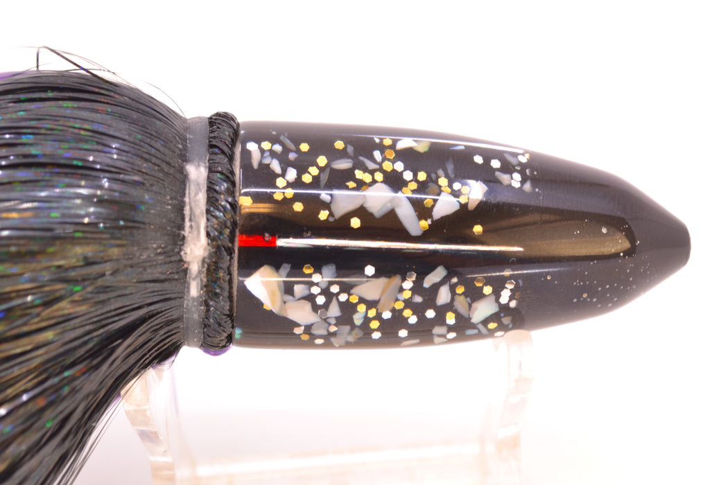 Crampton Baits Black S&P Black Tip Bullet 7" 4.5oz Strobez Black-Purple