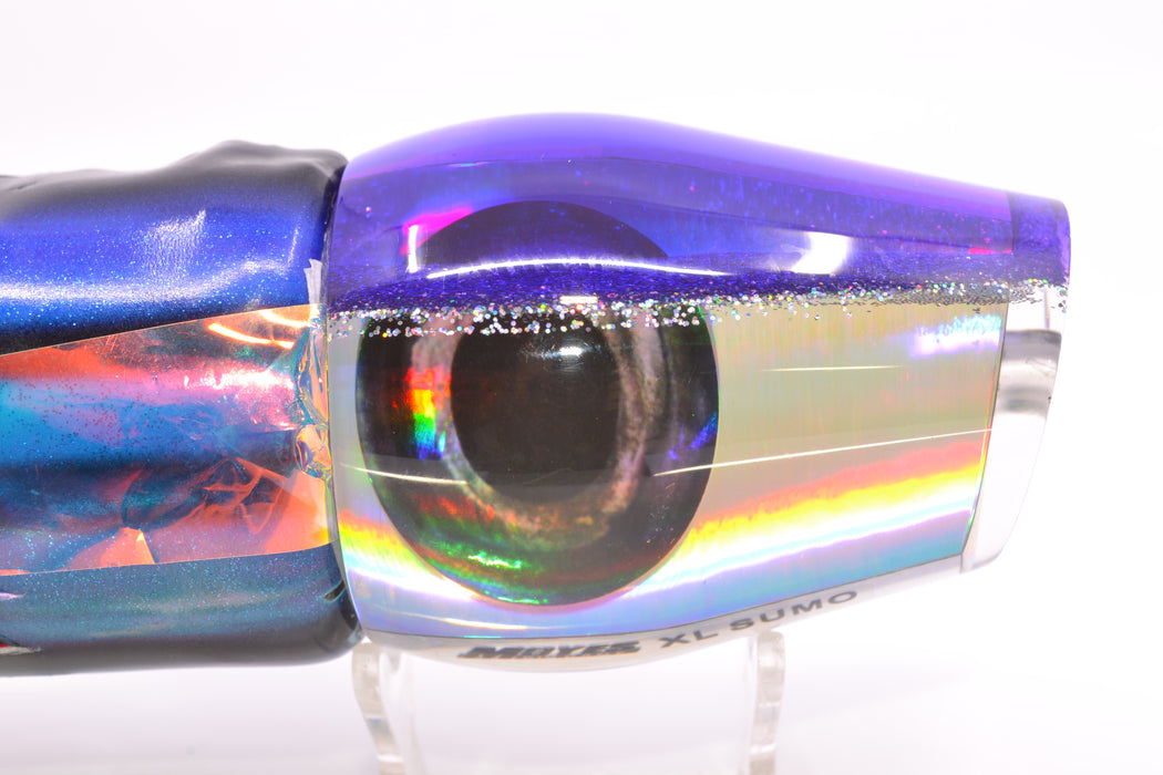 Moyes Lures Silver Rainbow Purple-Silver Back XL Sumo 16" 16.4oz FT Vinyl Skipjack with Wings