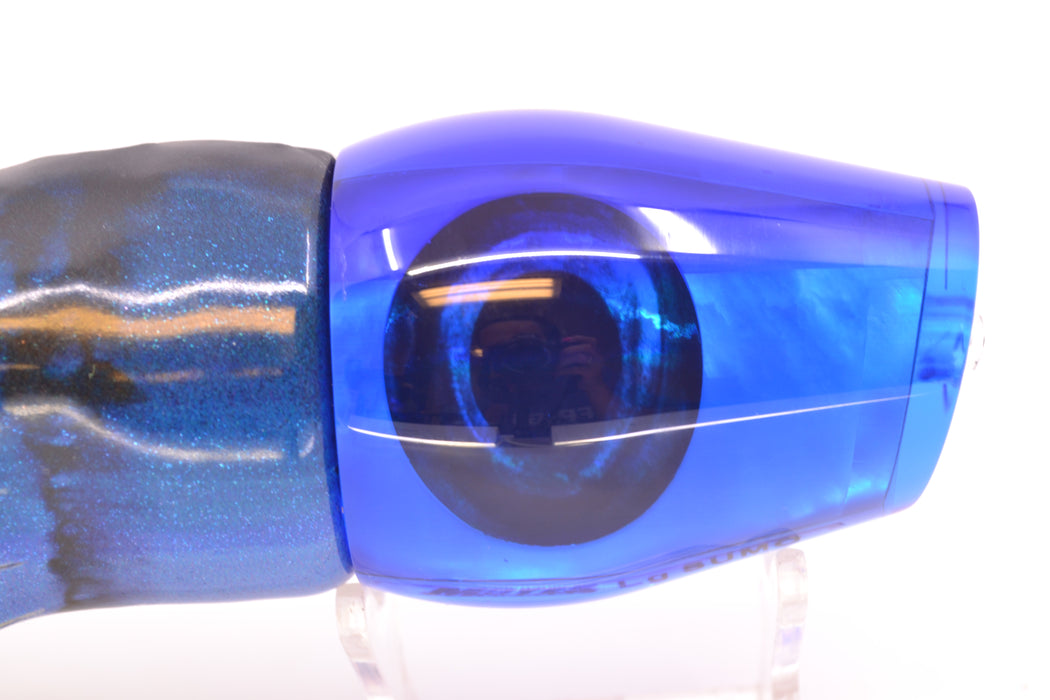 Moyes Lures Ice Blue MOP Blue Back Taxi Eyes Large Sumo 14" 10.3oz FT Vinyl Blue Tiger