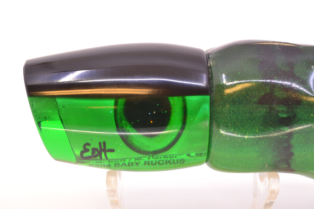Marlin Magic Green MOP Black Back Taxi Eyes Baby Ruckus 10" 6.3oz FT Vinyl Green Tiger