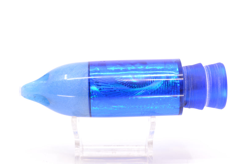 Jackpot Lures Blue Pearl Nose Rainbow Swirl 4-Hole Big Blue 12" 12oz
