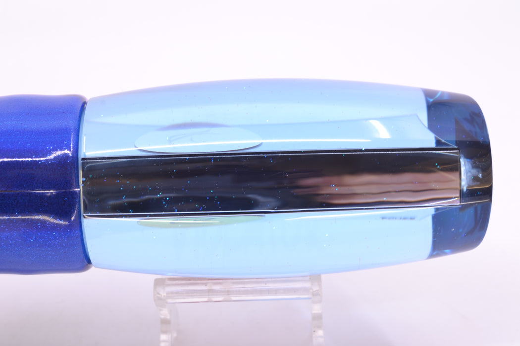 Bonze Lures Ice Blue Mirrored Red Eyes Violator 14" 14.6oz Fire Tailz Vinyl Blue Dream