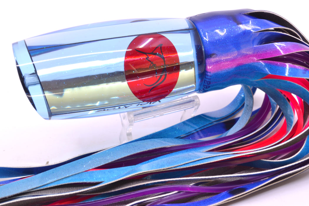 Bonze Lures Ice Blue Mirrored Red Eyes Violator 14" 14.6oz Fire Tailz Vinyl Blue Dream