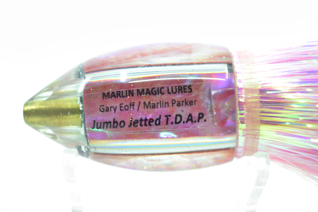 Marlin Magic Lures Pink MOP Jumbo Jetted Teardrop AP Bullet 9" 5.2oz Flashabou