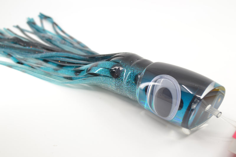 Big T Lures Black-Turquoise-Silver Rainbow Small Zulu Impi 12" 8oz Skirted Black-Turquoise