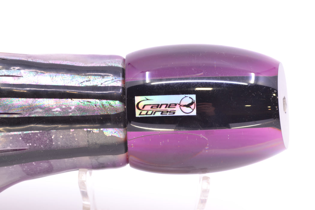 Crane Lures Silver Rainbow Dark Purple Back Rudy 12" 10.5oz Skirted New Pre-Owned GZE