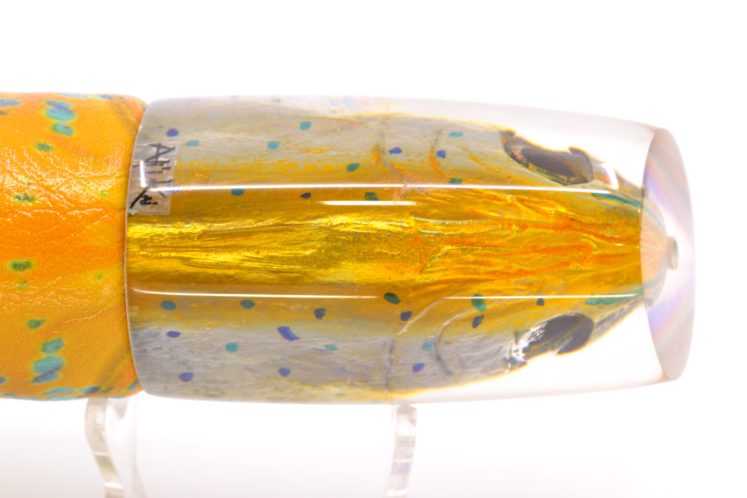 Ali'i Kai Lures Purple-Green-Yellow Yakuza Mahi 14" 9.2oz ALV Vinyl Mahi Gold