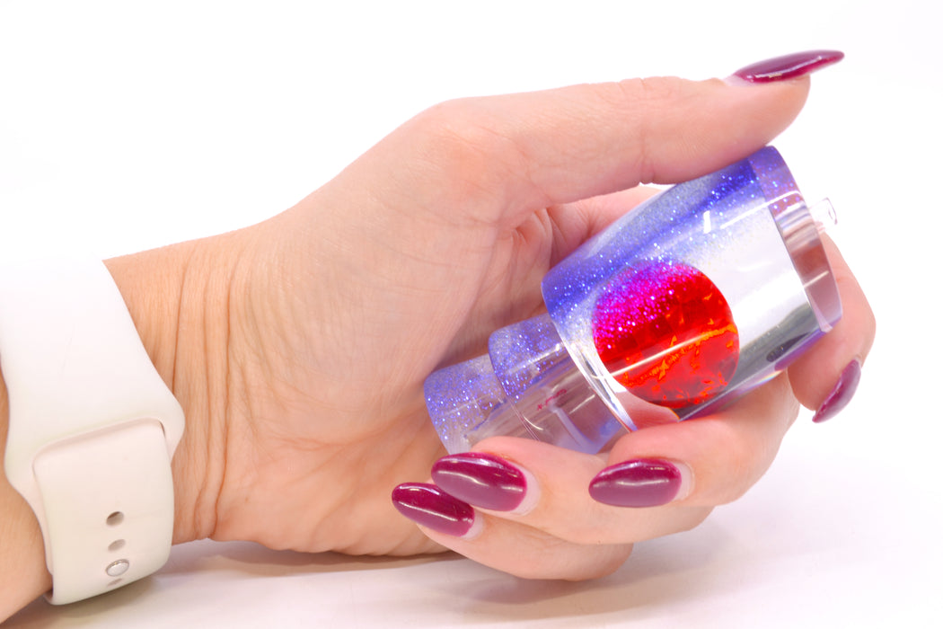 Moyes Lures Clear Mirrored Blue Glittered Back Red Eyes Medium J-Boy 12" 4oz