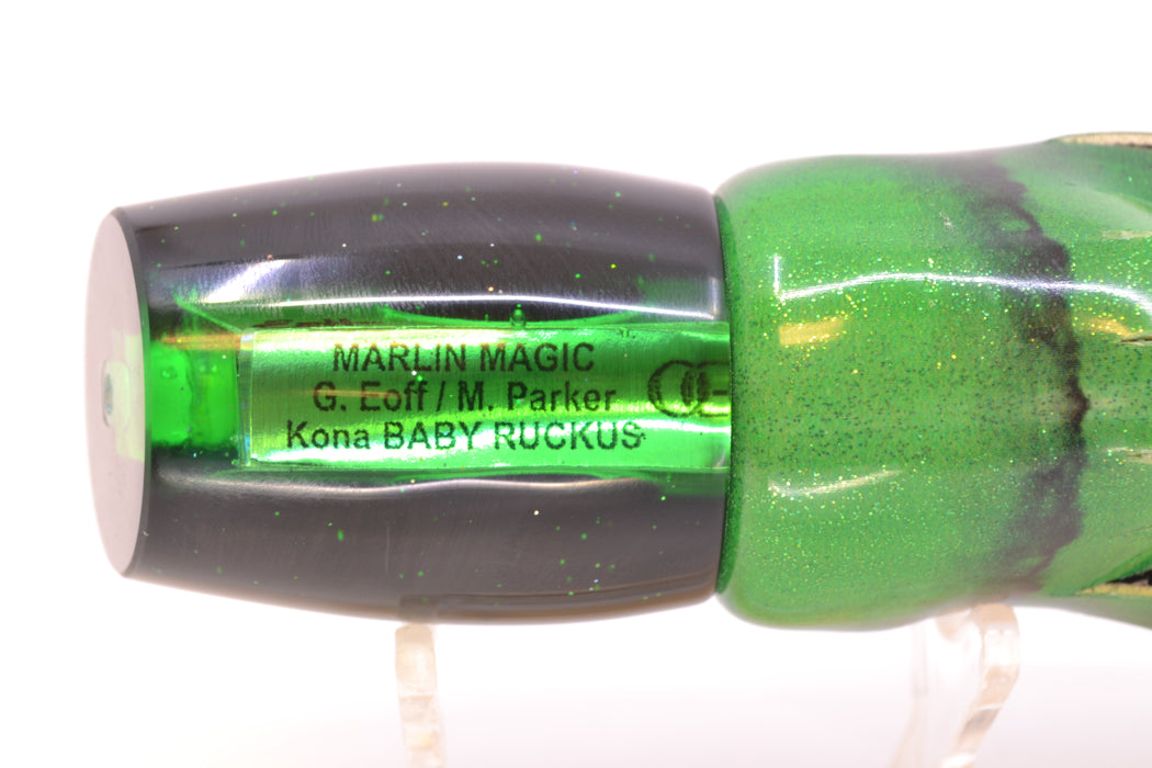 Marlin Magic Green MOP Black Back Taxi Eyes Baby Ruckus 10" 6.3oz FT Vinyl Green Tiger