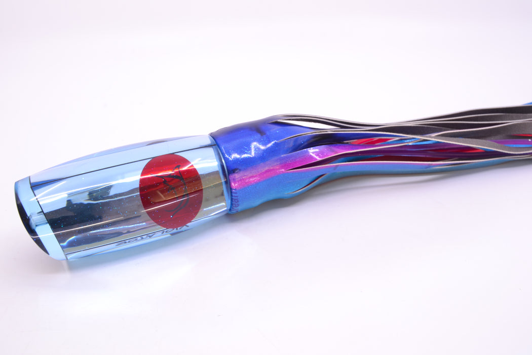 Bonze Lures Ice Blue Mirrored Red Eyes Violator 14" 14.6oz Fire Tailz Vinyl Blue Dream