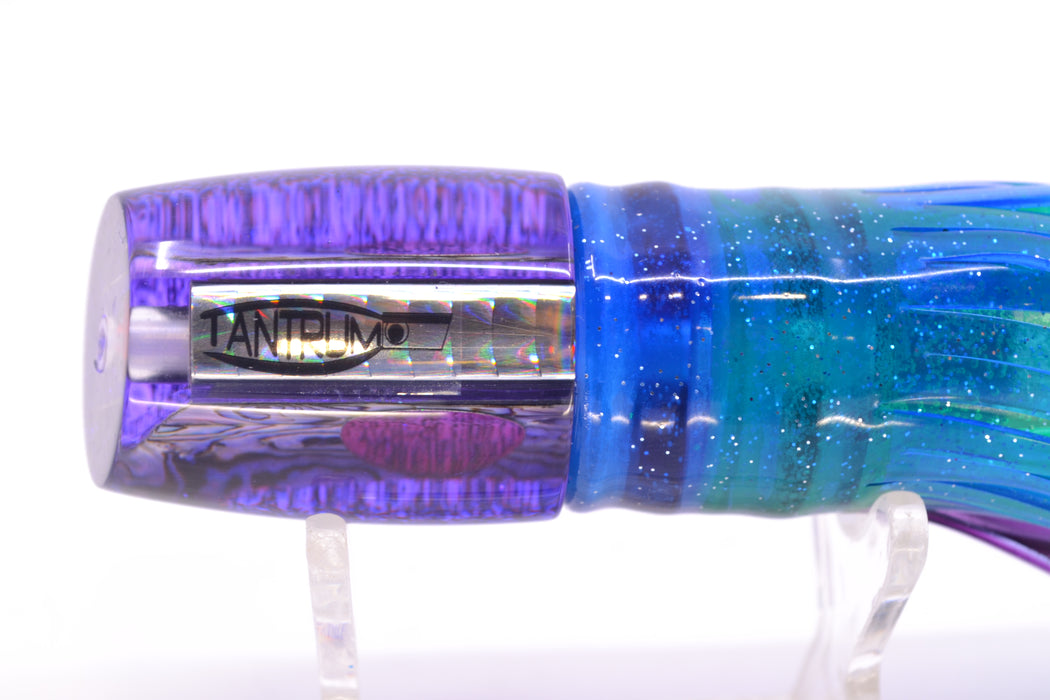 TANTRUM Lures Paua Shell Purple Back Red Eyes Small Bandit 7" 2.8oz Skirted Purple-Blue GZE