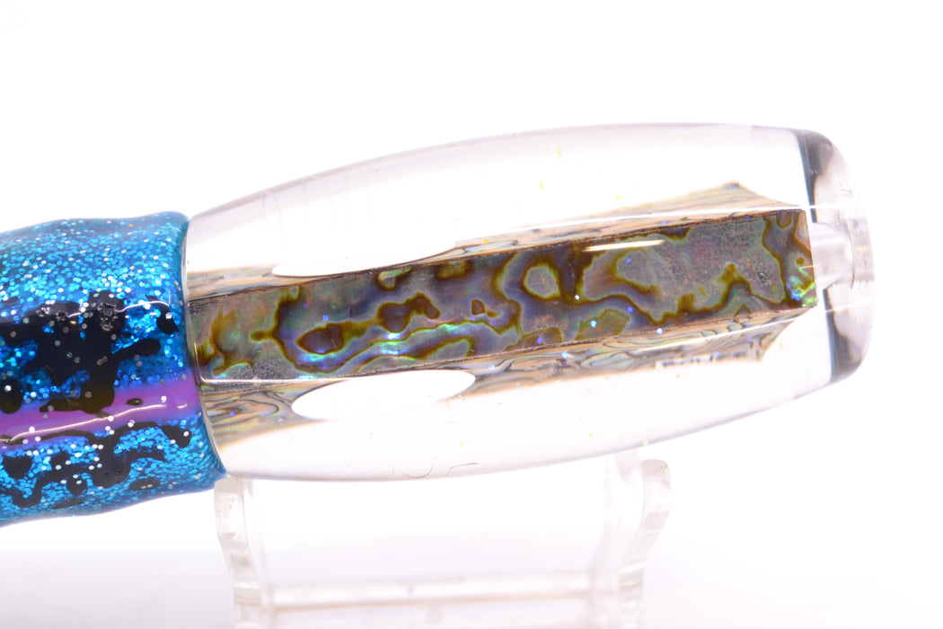 Bonze Lures Paua Shell Red Eyes Apache 9" 5.2oz Skirted Blue-Silver/Green-Gold *SCRATCHED*